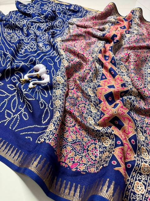 Svara marshmallow 3D print fancy sarees wholesale